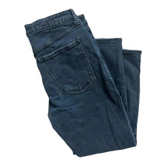 Womens Old Navy High-Waisted O.G. Straight Ripped Gray Blue Ankle Jeans - Sz 12 - Picture 2 of 3